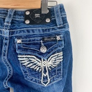 Miss Me Girls Studded Wings Skinny Jean Size 12